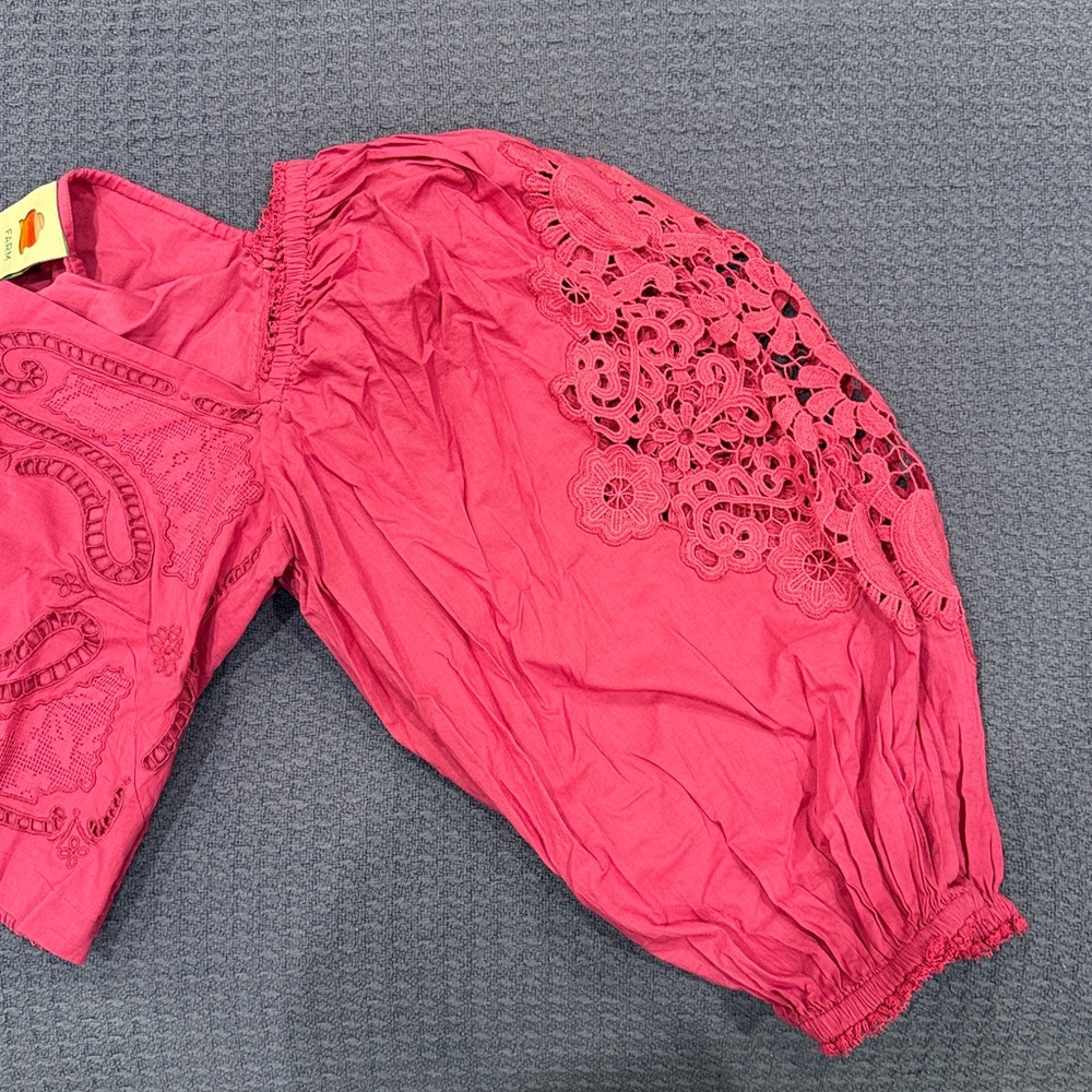 FARM Rio Pink Embroidered Blouse - Picture 9 of 9